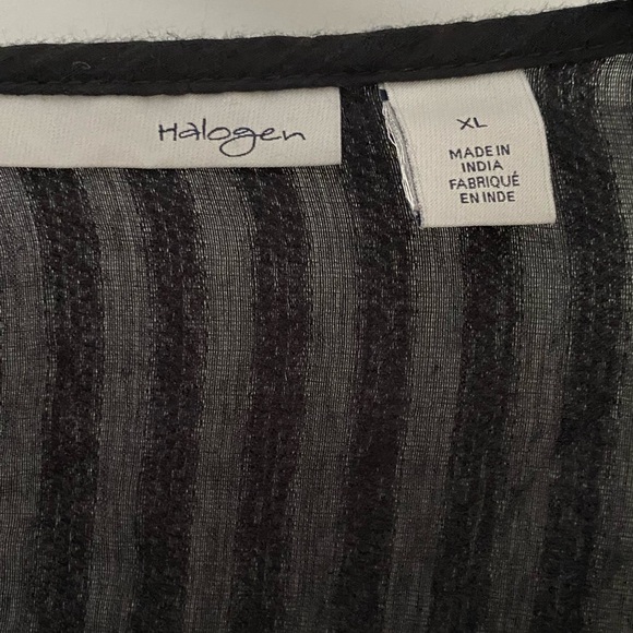 Halogen | Long Sleeve Semi Sheer Blouse - Picture 3 of 3